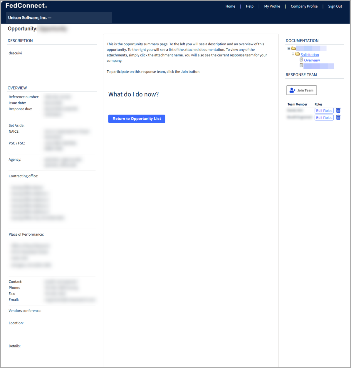 Opportunity Page